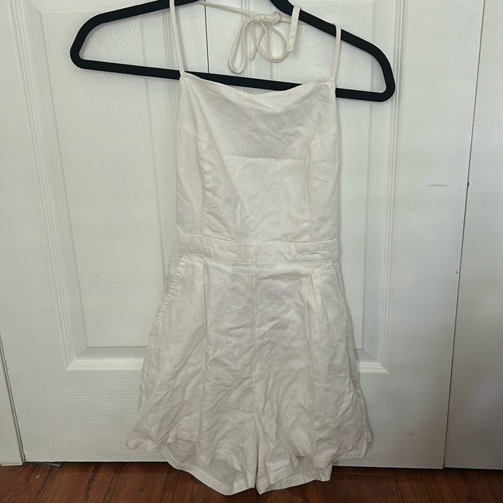 NWT White Linen Playsuit